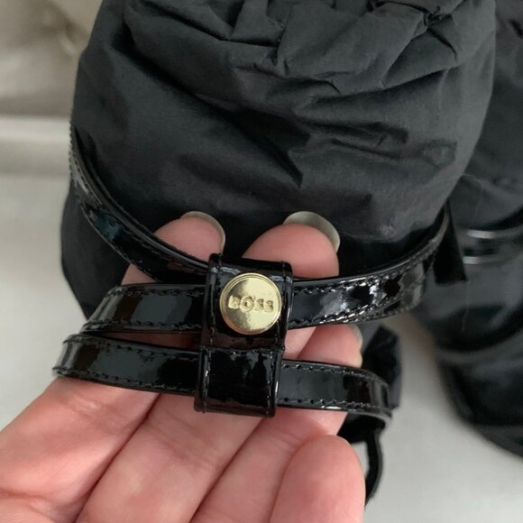 Hugo Boss Patent Leather High-heeled sandals 7 black NIB - Picture 10 of 15